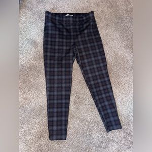 LOFT Plaid Ponte Leggings Size Large